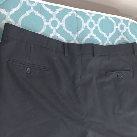 BEVERLY HILLS POLO CLUB BLACK MEN'S DRESS PANTS BELT LOOPS WIDE STRAIGHT LEG 44W - Picture 4 of 10